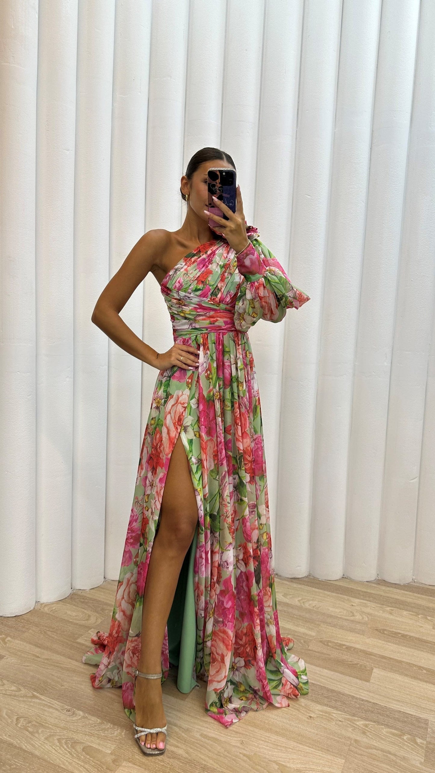 Xanthe | Women Shoulder Maxi Dress Floral Flowy